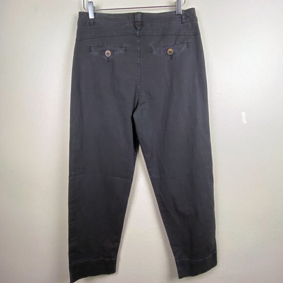 ANTHROPOLOGIE | Tapered Side Stripe Black Pants 6 NWT - Picture 6 of 11